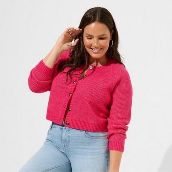 Torrid Women's Pink Button-Up Sweater Size 3 - Picture 1 of 6